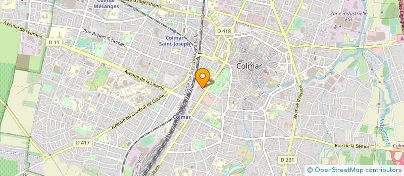 localisation de l'entreprise ASS DEP PROMOTION DU SKI DE FOND HT-RHIN  COLMAR