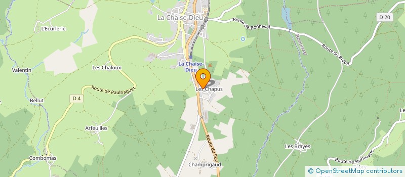 localisation de l'entreprise ASS DEP PUPILLES ENSEIGNEMENT PUBLIC 43  LA CHAISE-DIEU