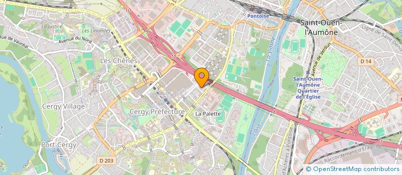 localisation de l'entreprise ASS DEP.SOCIALE PERSONNES MINISTERE INT. à CERGY