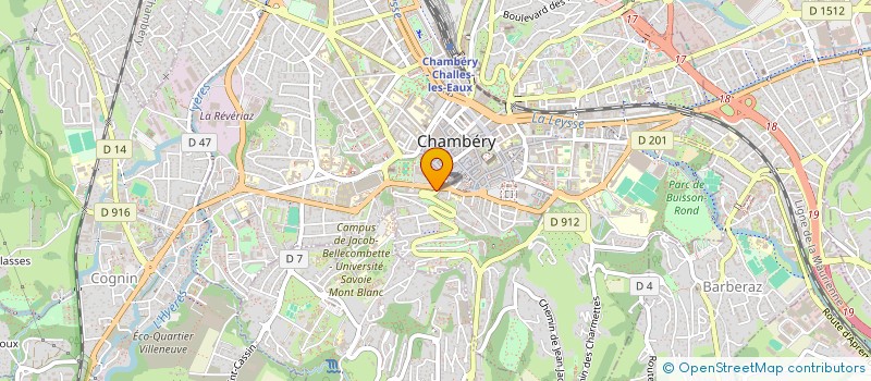 localisation de l'entreprise ASS DEPAN HEBER HANDIC MENTAUX à CHAMBERY