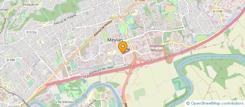 localisation de l'entreprise ASS DEPAR DEVEL INDUS MOYEN PETITE ISERE  MEYLAN