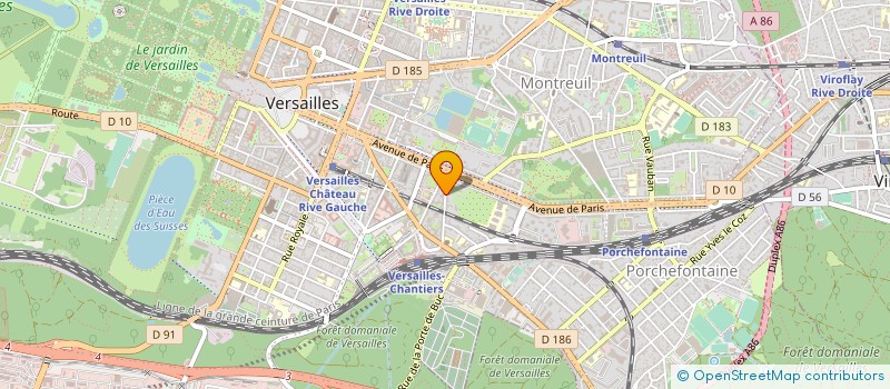 localisation de l'entreprise ASS DEPART ACTION POLICIER S O à VERSAILLES
