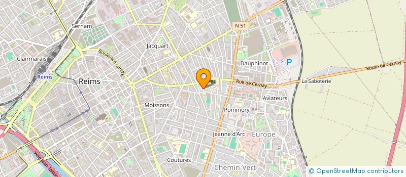 localisation de l'entreprise ASS DEPART OFFICE CENTRAL COOPERAT ECOLE  REIMS