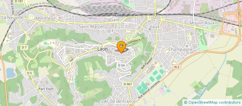 localisation de l'entreprise ASS DEPARTE CREATION EMPLOI PARTENARIAT à LAON