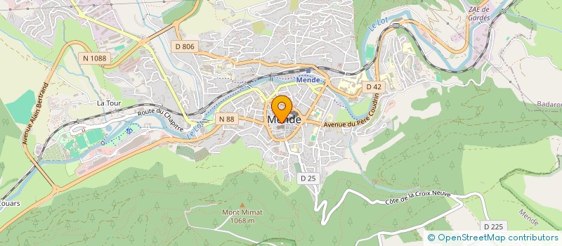 localisation de l'entreprise ASS DEPARTEMENTA VEUVES VEUFS DE LOZERE à MENDE