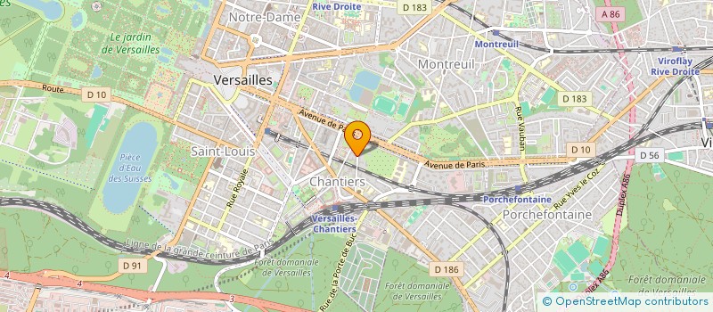localisation de l'entreprise ASS DEPARTEMENTALE D ACTION SOCIALE DES POLICIERS à VERSAILLES
