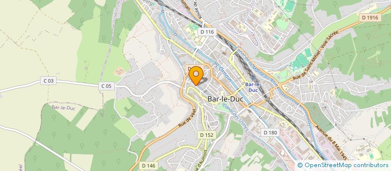 localisation de l'entreprise ASS. DEPARTEMENTALE D'ENTRAIDE DES PERSONNES ACCUEILLIES A LA PROTECTION DE L'ENFANCE ET DES PUPILLES DE L'ETAT DE MEUSE  BAR-LE-DUC