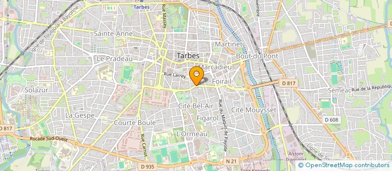 localisation de l'entreprise ASS DEPARTEMENTALE DES DONNEURS DE SANG BENEVOLES DES HAUTES-PYRENEES  TARBES