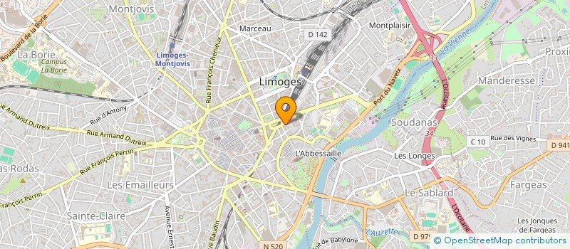 localisation de l'entreprise ASS DEPARTEMENTALE DES LOGIS DE FRANCE à LIMOGES