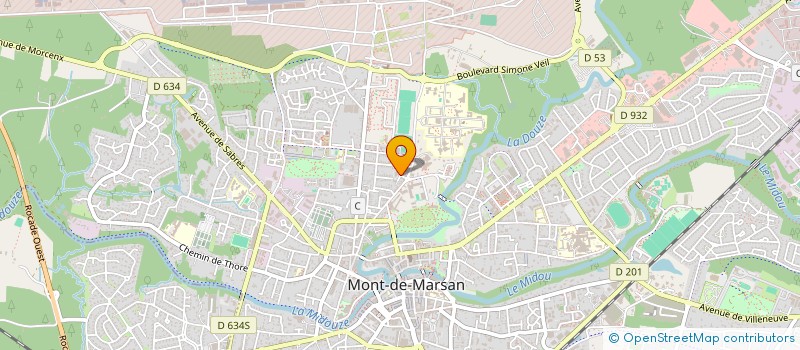 localisation de l'entreprise ASS DEPARTEMENTALE FRANCAS DES LANDES à MONT-DE-MARSAN