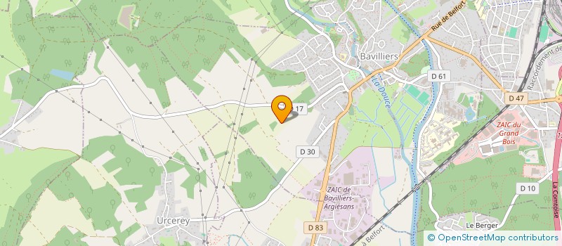 localisation de l'entreprise ASS DEPARTEMENTALE INSERTION DES JEUNES à BAVILLIERS