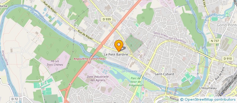 localisation de l'entreprise ASS DEPARTEMENTALE POINT LINGE ADMR à SAINT-YRIEIX-SUR-CHARENTE