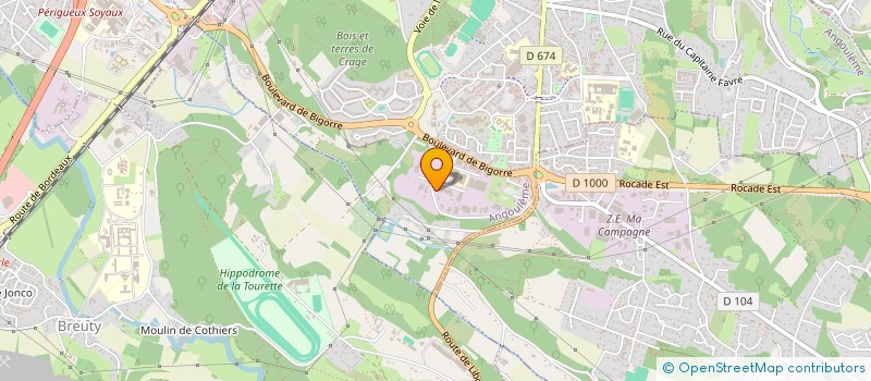 localisation de l'entreprise ASS DEPARTEMENTALE POUR L EMPLOI ET LA FORMATION AGRICOLE DE LA CHARENTE à ANGOULEME