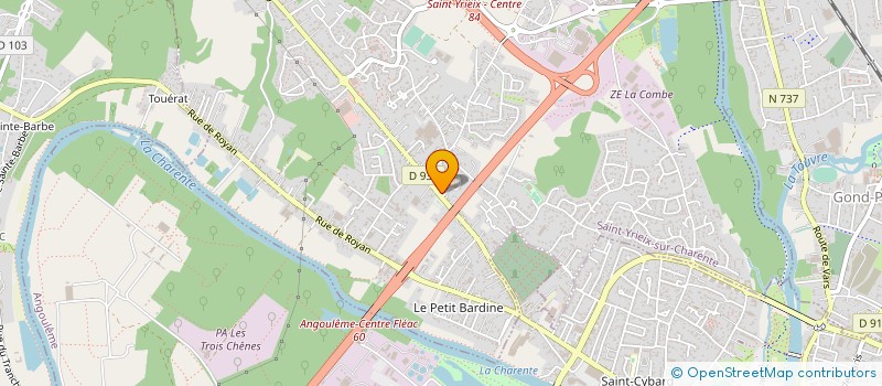 localisation de l'entreprise ASS DEPT ACTION FAMILIALE AIDE DOMICILE à SAINT-YRIEIX-SUR-CHARENTE