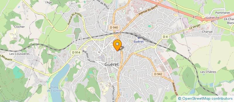localisation de l'entreprise ASS DEPT AMIS DU MUSEE RESISTANCE ET LA DEPORTATION DE LA CREUSE à GUERET
