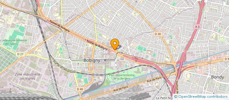 localisation de l'entreprise ASS DEPT ANIMATION GESTION CENT LOISIRS  BOBIGNY