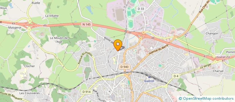localisation de l'entreprise ASS DEPT DE PROTECTION CIVILE à GUERET