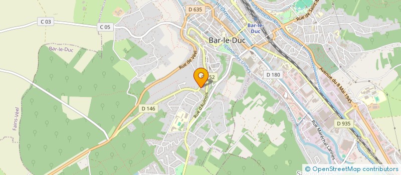 localisation de l'entreprise ASS DEPT DES LOGIS DE FRANCE DE MEUSE  BAR-LE-DUC