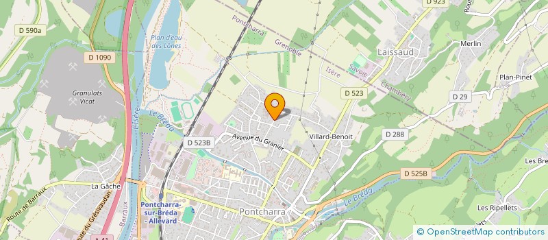 localisation de l'entreprise ASS DES ACCIDENTES DU TRAVAIL ET DES HANDICAPES  PONTCHARRA