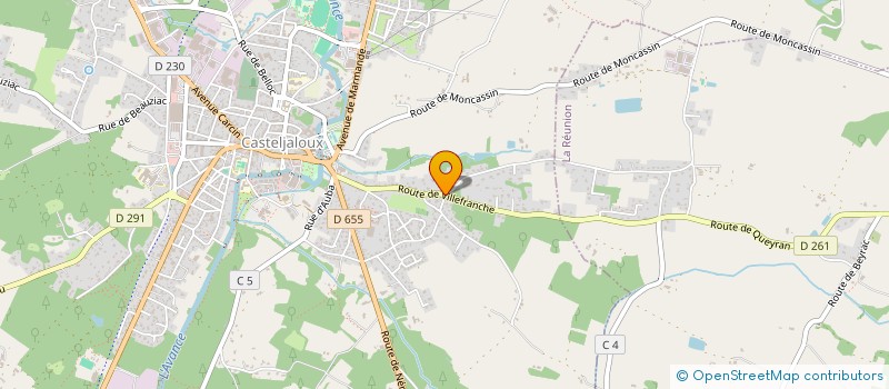 localisation de l'entreprise ASS DES AMIS DE L'HARMONIE MUNICIPALE  CASTELJALOUX