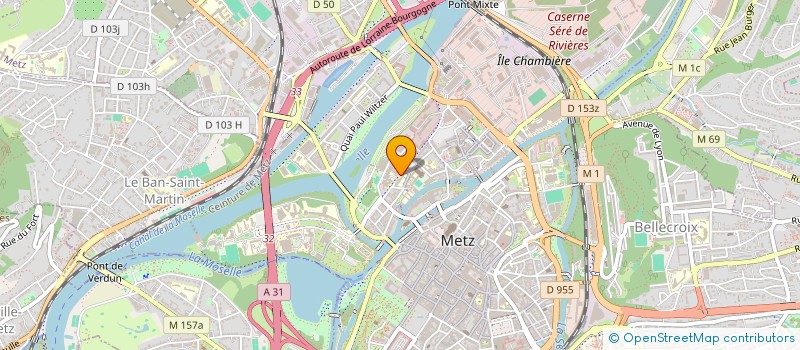 localisation de l'entreprise ASS DES AMIS DE L'HOPITAL BELLE-ISLE à METZ