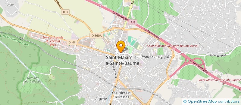 localisation de l'entreprise ASS DES AMIS DE LA BASILIQUE ST MAXIMIN à ST MAXIMIN LA STE BAUME