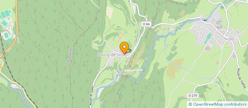 localisation de l'entreprise ASS  DES AMIS DES PERTES DE L'AIN  BOURG-DE-SIROD