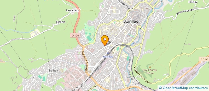 localisation de l'entreprise ASS DES AMIS DES TRAUMATISES DE LA VOIX FERNAND VALENTIN DU CANTAL  AURILLAC