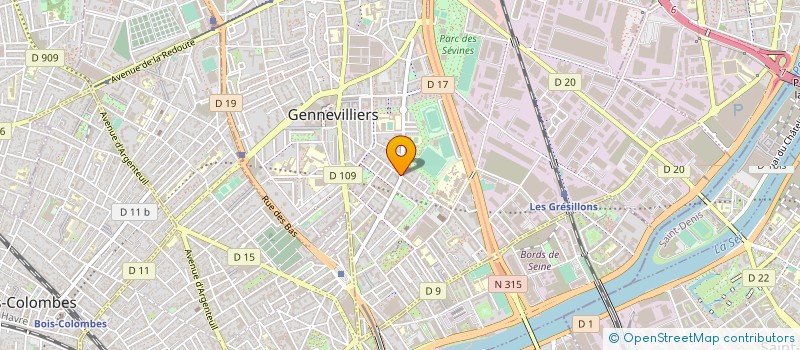 localisation de l'entreprise ASS  DES AMIS DU CHAUSSON LIBRE  GENNEVILLIERS