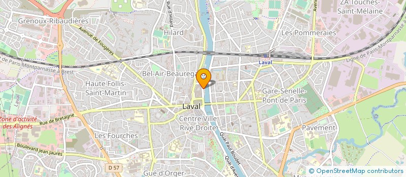localisation de l'entreprise ASS DES ARTISANS D'ART DE LA MAYENNE à LAVAL