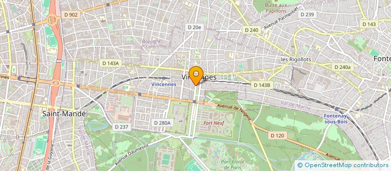 localisation de l'entreprise ASS  DES ARTS ET DES CULTURES EST PARIS  VINCENNES