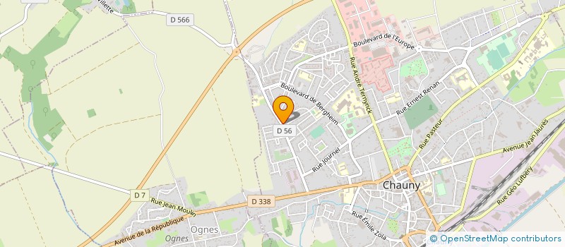 localisation de l'entreprise ASS DES AUBERGES DE JEUNESSE  CHAUNY