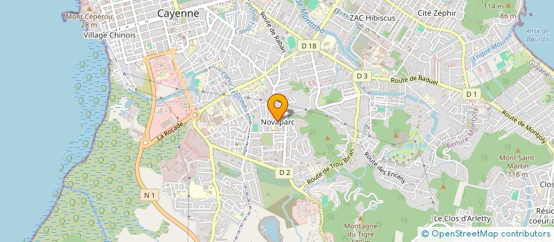 localisation de l'entreprise ASS DES AUDIOPHILES DE GUYANE  CAYENNE