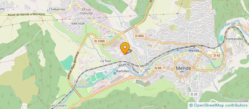 localisation de l'entreprise ASS DES CADRES OFFICIERS ET SOUS OFFICIERS DE RESERVE DE LA LOZERE  MENDE