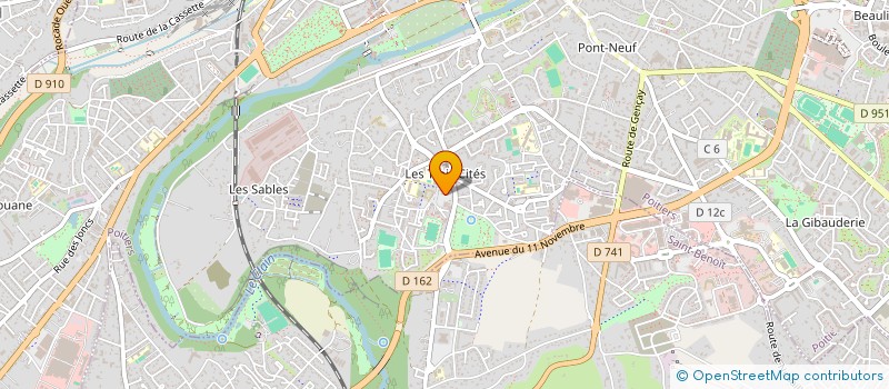 localisation de l'entreprise ASS DES CENTRES SOCIO-CULTURELS 3 CITES  POITIERS