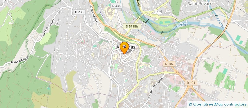 localisation de l'entreprise ASS DES CHORALES DU BAS VIVARAIS à AUBENAS