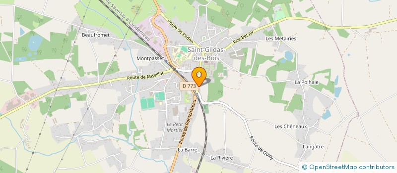 localisation de l'entreprise ASS  DES COMM. INDUS. ART. ST GILDAS  SAINT-GILDAS-DES-BOIS