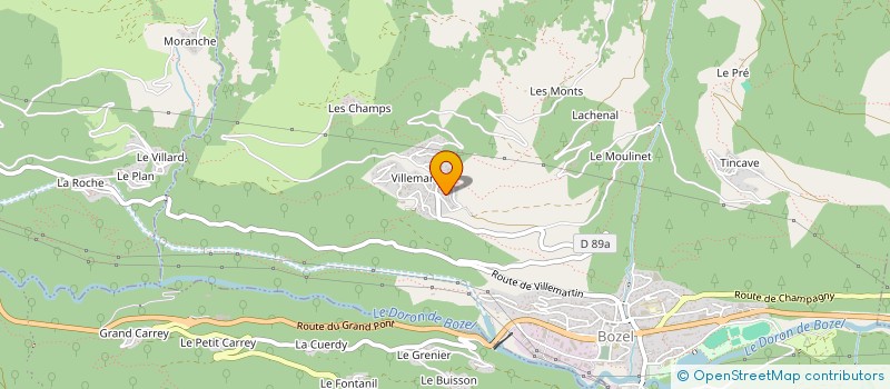 localisation de l'entreprise ASS  DES COMMERCANTS DE CHAMPAGNY  CHAMPAGNY-EN-VANOISE