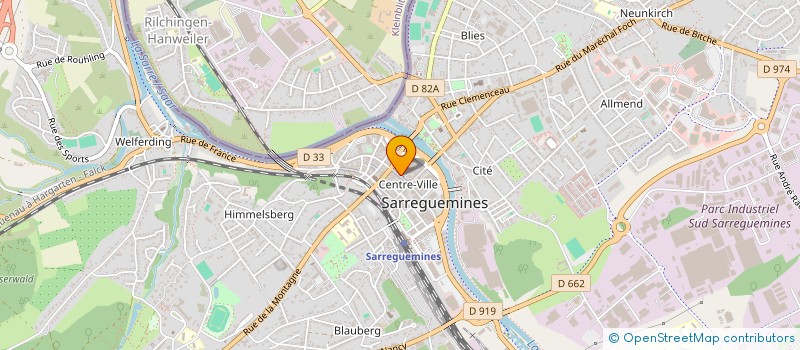 localisation de l'entreprise ASS DES COMMERCANTS DE SARREGUEMINES à SARREGUEMINES