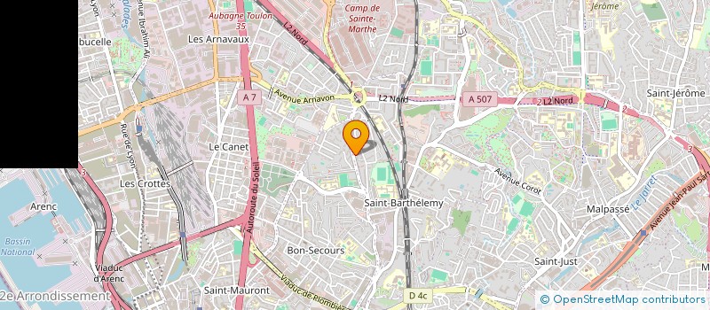 localisation de l'entreprise ASS DES COMMERCANTS PICON BUSSERINE FONT VERT à MARSEILLE