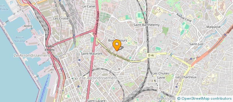 localisation de l'entreprise ASS  DES COMPAGNONS CHARPENTIERS DU DEVO  MARSEILLE