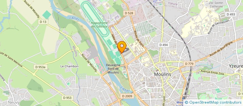 localisation de l'entreprise ASS DES COURSES DE MOULINS à MOULINS