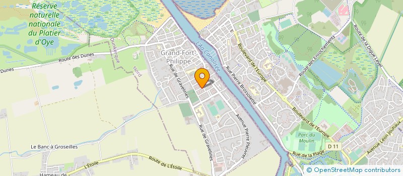 localisation de l'entreprise ASS DES DECORES DU TRAVAIL  DU CANTON DE GRAVELINES  GRAND-FORT-PHILIPPE