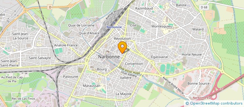 localisation de l'entreprise ASS DES DEFICIENTS VISUELS DE L'AUDE  NARBONNE