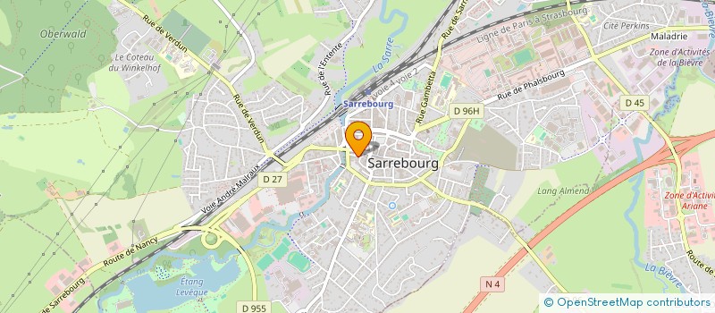 localisation de l'entreprise ASS DES DONNEURS DE SANG BENEVOLES DE SARREBOURG ET ENVIRONS  SARREBOURG