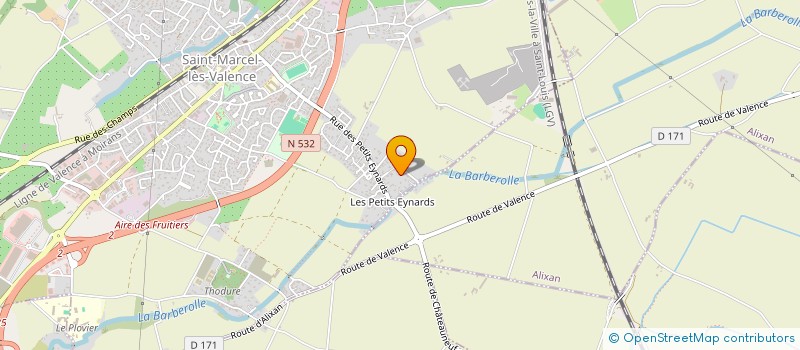 localisation de l'entreprise ASS DES ECURIES DES BARRYS  SAINT-MARCEL-LES-VALENCE