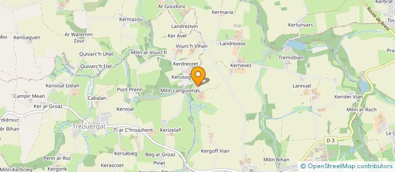 localisation de l'entreprise ASS DES ELEVEURS DU BOUT DU MONDE (RACE PRIM'HOLSTEIN)  MILIZAC-GUIPRONVEL