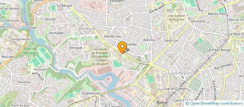 localisation de l'entreprise ASS DES ETUDIANTS INSTITUT DE GEOARCHIT à BREST
