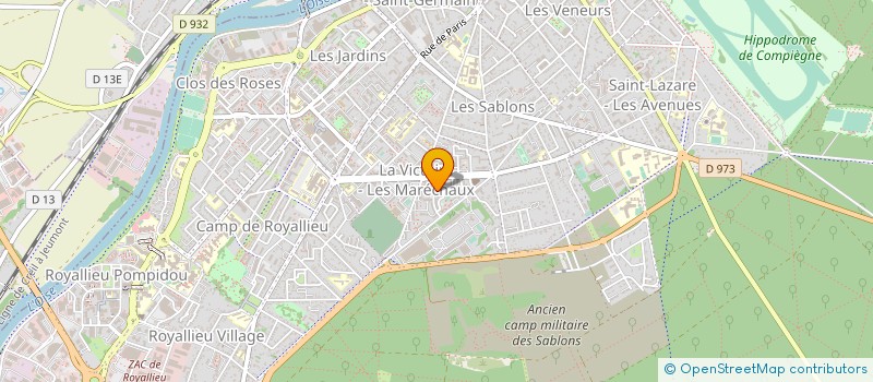 localisation de l'entreprise ASS DES FAMILLES  COMPIEGNE