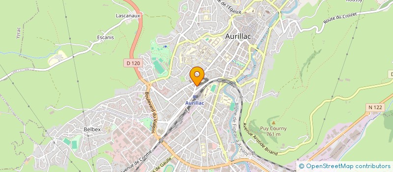 localisation de l'entreprise ASS DES FAMILLES D AURILLAC  AURILLAC